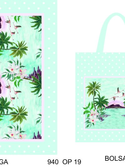 10 Kits Praia (Canga+Bolsa ) Estampada